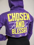 Load image into Gallery viewer, Chosen & Blessed Cropped Hoodie